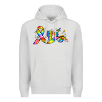 Dove Grey pride ribbon Premium Hoodie - Zillion Design Studio
