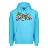 Ocean Blue pride ribbon Premium Hoodie - Zillion Design Studio
