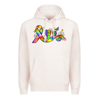 Pale Pink pride ribbon Premium Hoodie - Zillion Design Studio