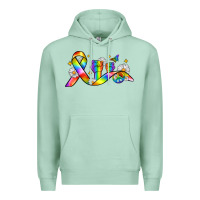 Seafoam pride ribbon Premium Hoodie - Zillion Design Studio