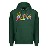 Sports Green pride ribbon Premium Hoodie - Zillion Design Studio