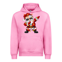 Fuchsia Pink dabbing santa with christmas lights Urban Hoodie - Zillion Design Studio