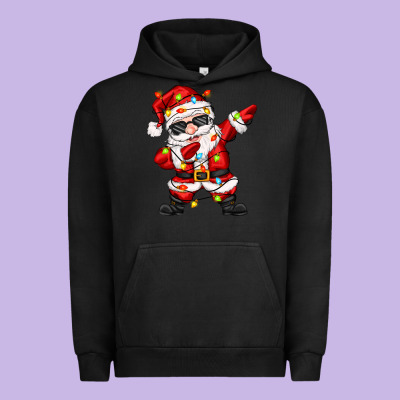 Urban Hoodie dabbing santa with christmas lights