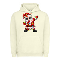 Pigment Pistachio dabbing santa with christmas lights Urban Hoodie - Zillion Design Studio
