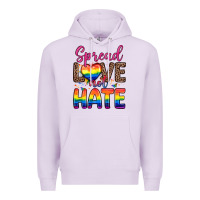 Lilac spread love not hate Premium Hoodie - Zillion Design Studio
