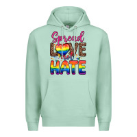 Seafoam spread love not hate Premium Hoodie - Zillion Design Studio