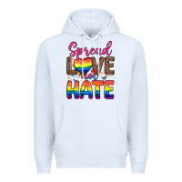 White spread love not hate Premium Hoodie - Zillion Design Studio