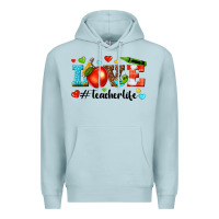Blue Mist love teacher life Premium Hoodie - texasbilliewilder