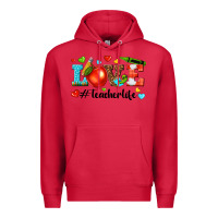 Cardinal love teacher life Premium Hoodie - texasbilliewilder