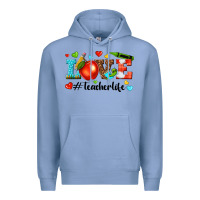 Colony Blue love teacher life Premium Hoodie - texasbilliewilder