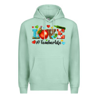 Seafoam love teacher life Premium Hoodie - texasbilliewilder