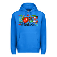 True Royal love teacher life Premium Hoodie - texasbilliewilder