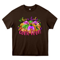 Chocolate Brown where babies come from Heavy Core Tee - LillyAllenDesigns