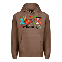 Chestnut love teacher life Premium Hoodie - texasbilliewilder