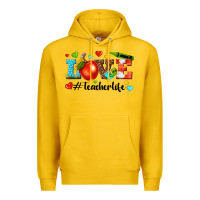Lemon love teacher life Premium Hoodie - texasbilliewilder