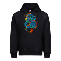 Black blue dragon Urban Hoodie - RanaPortraitStore