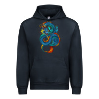Navy blue dragon Urban Hoodie - RanaPortraitStore