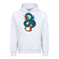White blue dragon Urban Hoodie - RanaPortraitStore