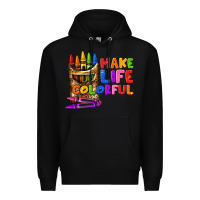 Black make life colorful Premium Hoodie - texasbilliewilder