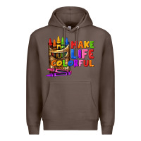 Coffee make life colorful Premium Hoodie - texasbilliewilder