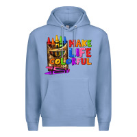 Colony Blue make life colorful Premium Hoodie - texasbilliewilder