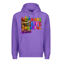 Purple make life colorful Premium Hoodie - texasbilliewilder