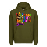 Army Green make life colorful Premium Hoodie - texasbilliewilder