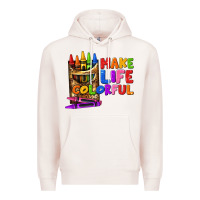 Pale Pink make life colorful Premium Hoodie - texasbilliewilder
