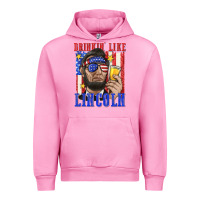 Fuchsia Pink drinking like lincoln Urban Hoodie - texasbilliewilder