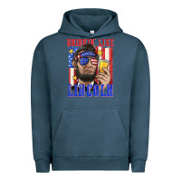 Pigment Midnight Navy drinking like lincoln Urban Hoodie - texasbilliewilder