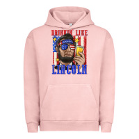 Pigment Salmon drinking like lincoln Urban Hoodie - texasbilliewilder