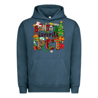 Pigment Midnight Navy santa's favorite pct Urban Hoodie - Zillion Design Studio