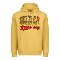 Antique Gold it s a softball kinda day Premium Hoodie - Zillion Design Studio