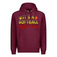 Burgundy it s a softball kinda day Premium Hoodie - Zillion Design Studio
