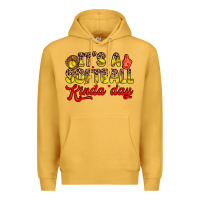 Mustard it s a softball kinda day Premium Hoodie - Zillion Design Studio