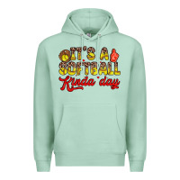 Seafoam it s a softball kinda day Premium Hoodie - Zillion Design Studio