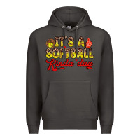 Smoke it s a softball kinda day Premium Hoodie - Zillion Design Studio