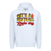 White it s a softball kinda day Premium Hoodie - Zillion Design Studio