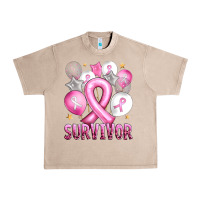 French Oak Balloons cancer ribbon survivor Urban Heavy Tee - Artiststas