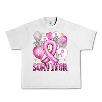 Lunar Rock Balloons cancer ribbon survivor Urban Heavy Tee - Artiststas