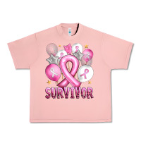 Salmon Balloons cancer ribbon survivor Urban Heavy Tee - Artiststas