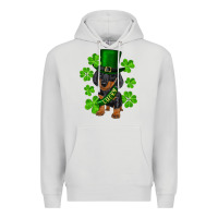 Dove Grey st. patrick's day lucky dachshund puppy Premium Hoodie - RanaPortraitStore