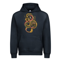 Navy green and yellow dragon Urban Hoodie - RanaPortraitStore