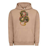 Pigment Burro green and yellow dragon Urban Hoodie - RanaPortraitStore