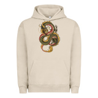 Pigment French Oak green and yellow dragon Urban Hoodie - RanaPortraitStore