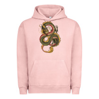 Pigment Salmon green and yellow dragon Urban Hoodie - RanaPortraitStore