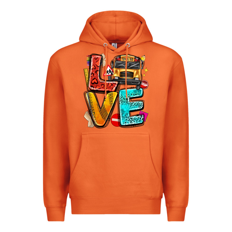 Love School Bus Premium Hoodie by texasbilliewilder | Teevron