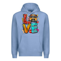 Colony Blue love school bus Premium Hoodie - texasbilliewilder