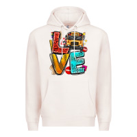 Pale Pink love school bus Premium Hoodie - texasbilliewilder
