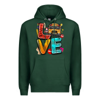 Sports Green love school bus Premium Hoodie - texasbilliewilder